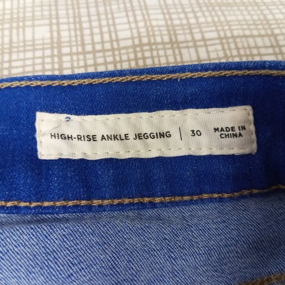 PACSUN Women's Ankle Jegging Jeans Size 30 High Rise Raw Hem Royal Blue Denim - Picture 15 of 15